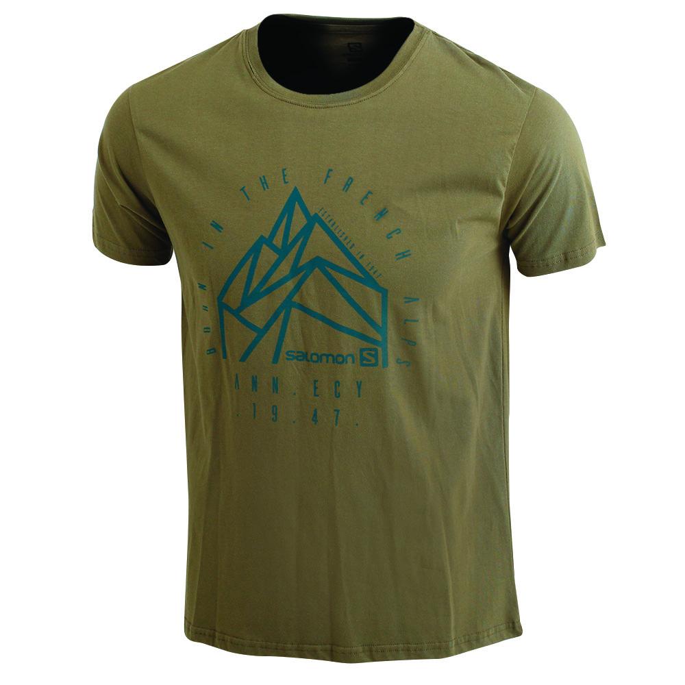 Salomon JETLAG SS M Camisetas Hombre - Verde Oliva - Colombia (98362-WZAV)